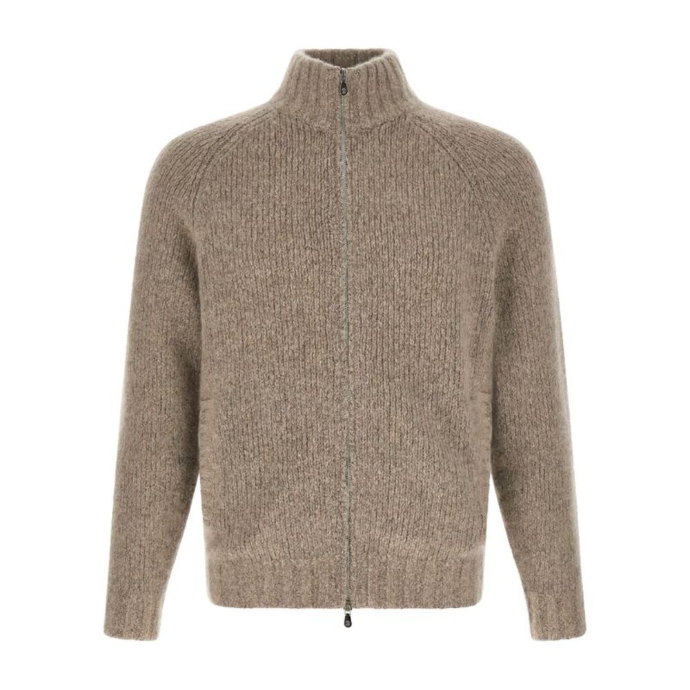 Brunello Cucinelli Beige Cashmere Men's Cardigan